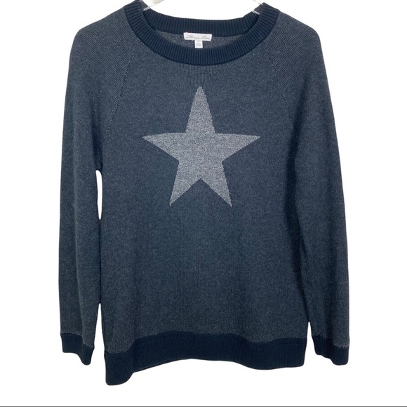 Minnie Rose Sweaters - Minnie Rose Gray Star Sweater Size Small